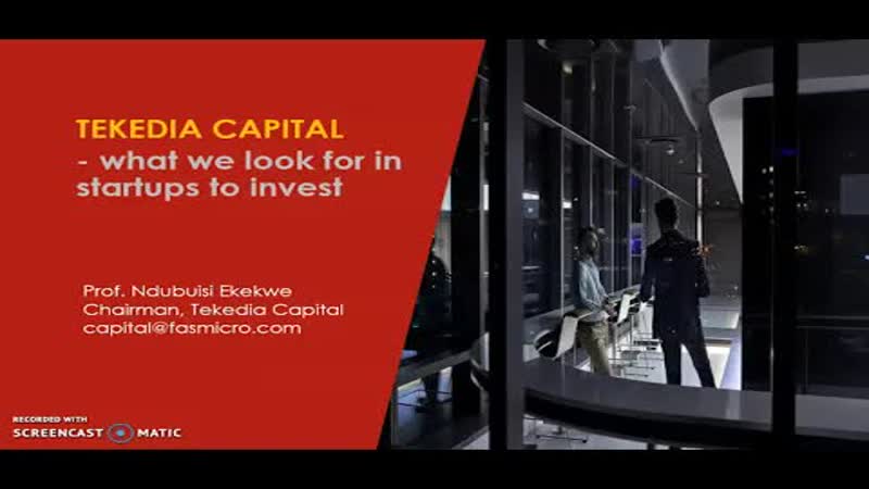 TEKEDIA CAPITAL – What we look for in startups to invest